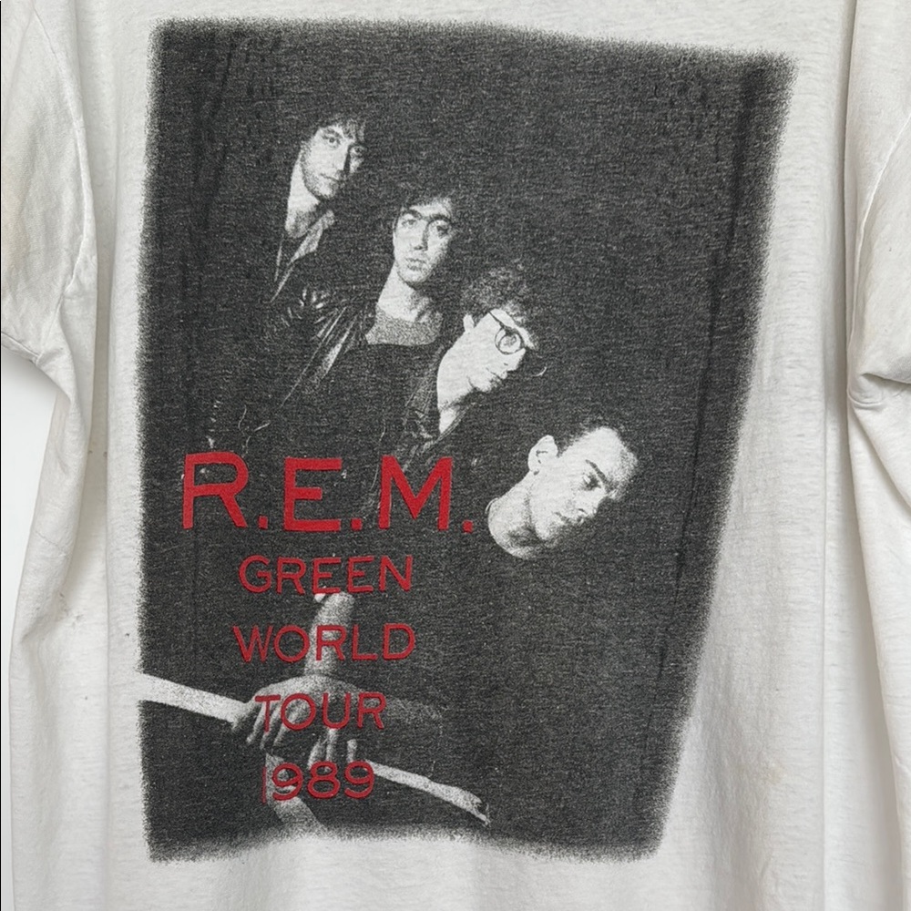 R.E.M. Graphic T-Shirt Vintage Green World Tour